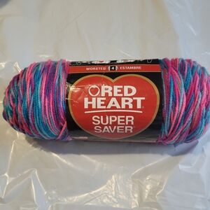 Red Heart Super Saver Bon Bon Print 0784 10oz Discontinued Multicolor Yarn 489 Y